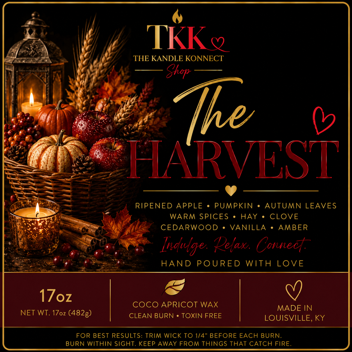 The Harvest 3-Wick Candle 17oz