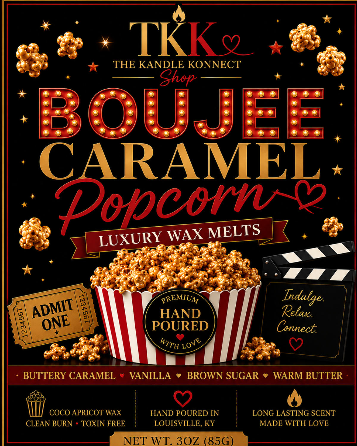Boujee Caramel Popcorn Wax Melts