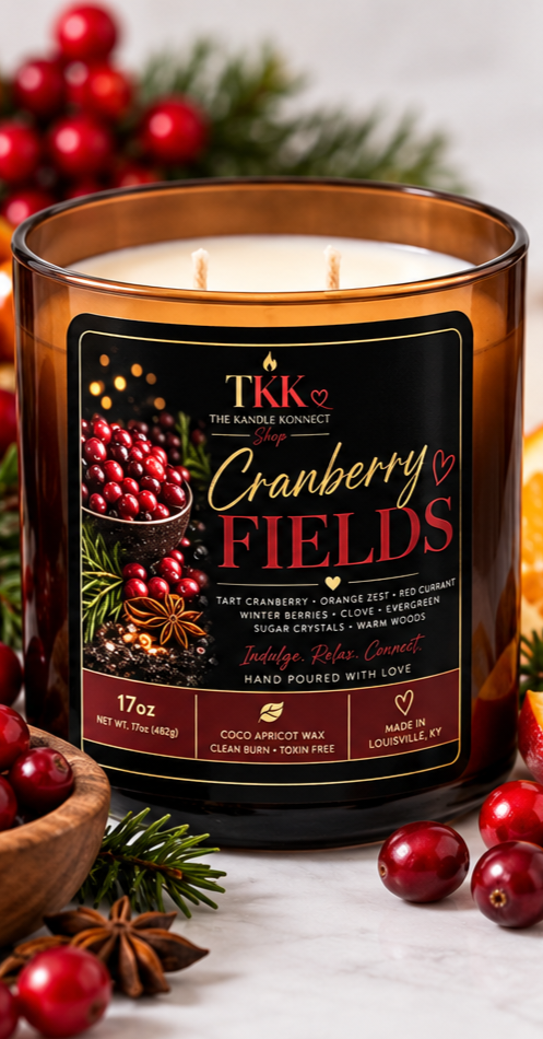 Cranberry Fields 3 Wick Candle 17oz