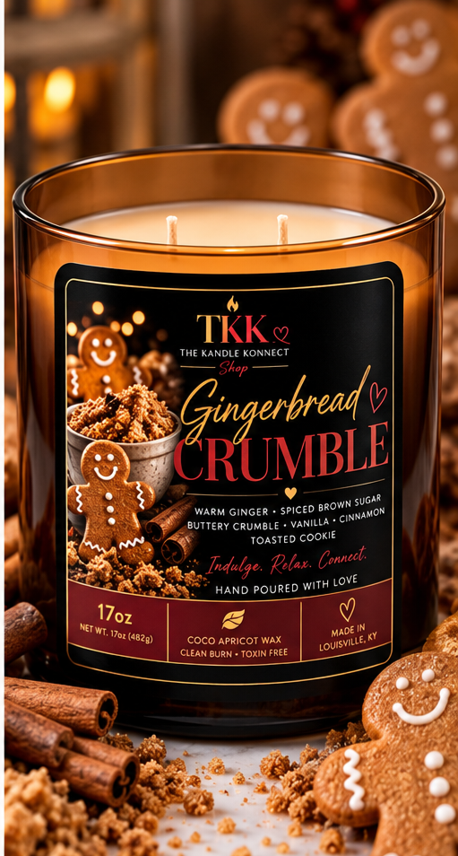 Gingerbread Crumble 3 Wick Candle 17oz